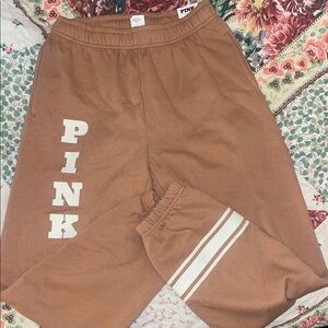 PINK Victoria's Secret Brown Sweatpants NWT small